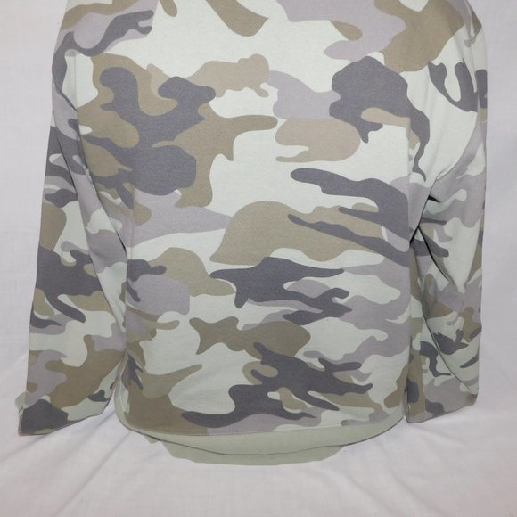 Champion Mens L Spellout Green Gray Camo Crew Neck Sweatshirt - Picture 10 of 10